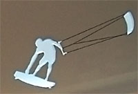 Kite surfer letter rack (detail)